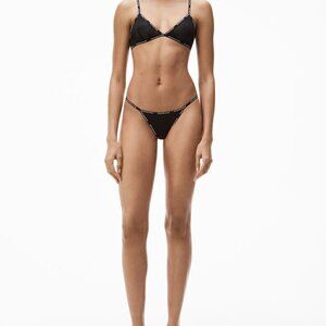 NWT Alexander wang bodywear sexy trendy black string cut bikini brief panty M